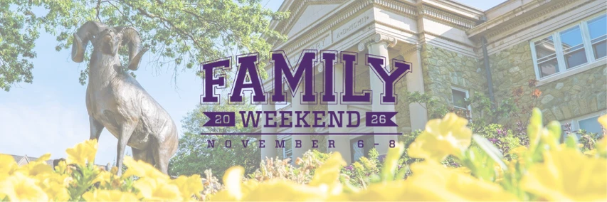 Logo for Family Weekend Registration - Nov. 6-8, 2026